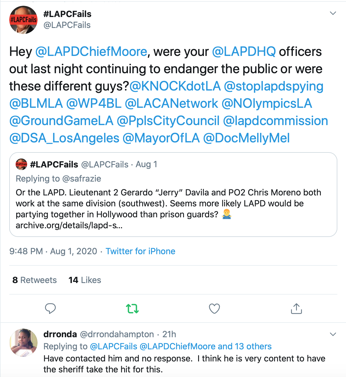 Lasd Party COVID Party Reporting Aimed at Discrediting LASD Backtracks After Media ...