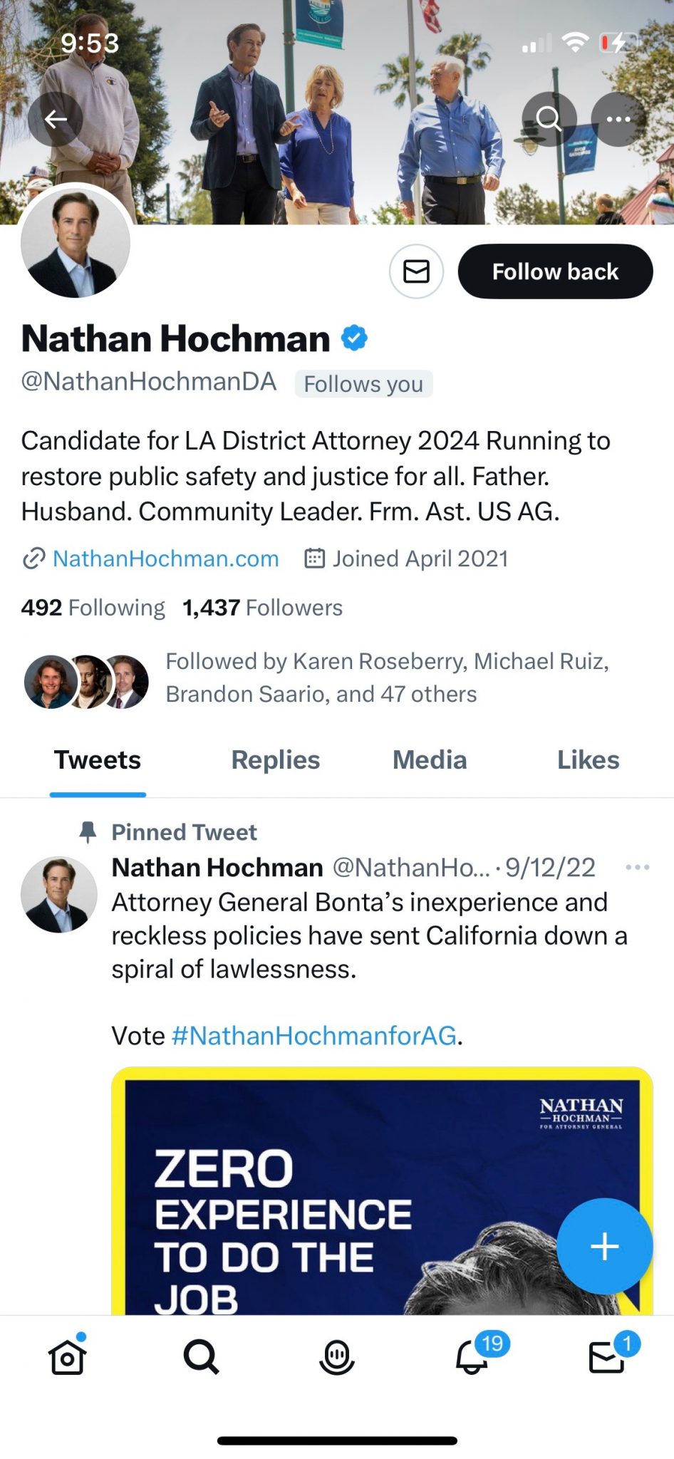 Nathan Hochman to Enter LA DA Race after Losing Big to Bonta, Failed ...