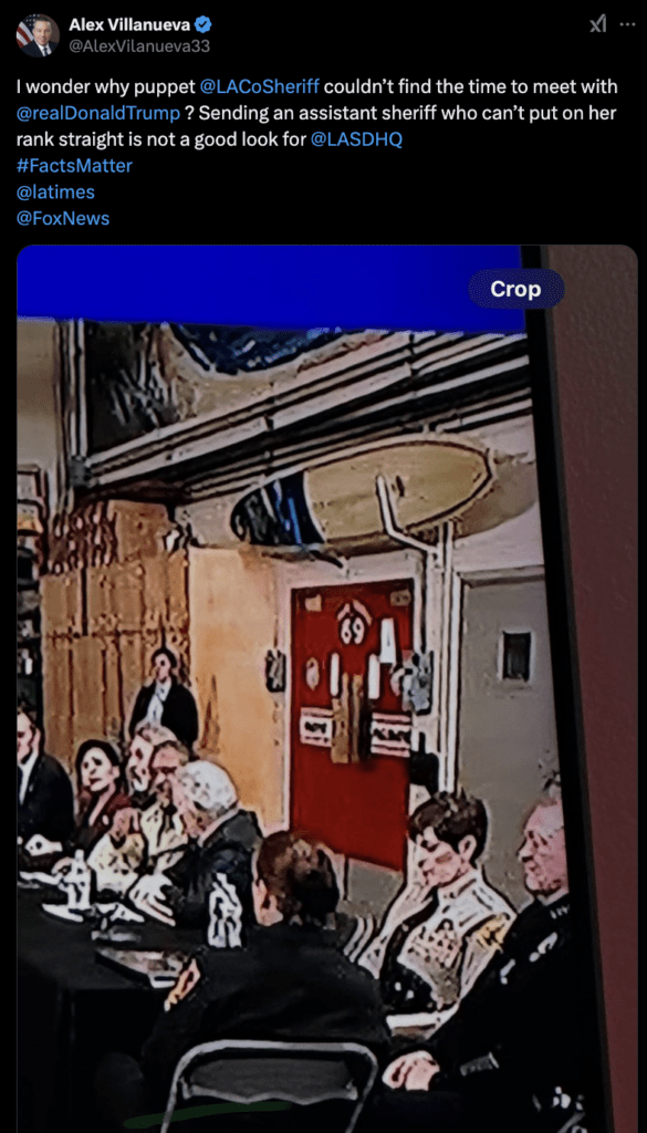 Leadership Under Fire: Sheriff Luna Missing at Palisades Meeting with President Trump to Address Disaster Response to Wildfires, LASD Resources Depleted