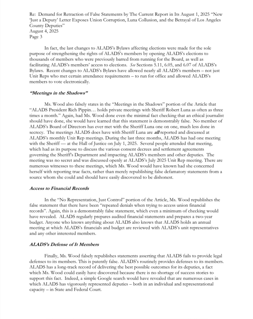 ALADS vs. the First Amendment: Union Targets Investigative Journalist with Cease-and-Desist Over "Just A Deputy" Whistleblower Letter