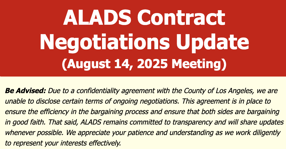 Feeling the Fallout: ALADS Latest Attempt to Quiet the Masses After Anonymous Deputy Letter Deals Union a Devastating Blow