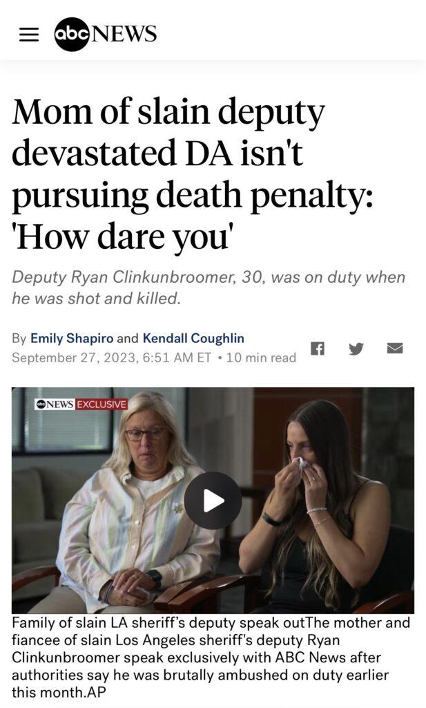 The Silence is Deafening: Three Years After Deputy Ryan Clinkunbroomer’s Murder, Sheriff Luna’s Failed Leadership Denied His Family The Justice He Promised